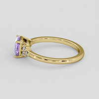 1.36 Ct. Purple Sapphire Ring, 14K Yellow Gold 4