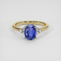 1.48 Ct. Blue Sapphire Ring, 14K Yellow Gold 1