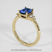 1.22 Ct. Blue Sapphire Ring, 14K Yellow Gold 2