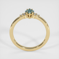 0.36 Ct. Greenish Blue Sapphire Ring, 14K Yellow Gold 3
