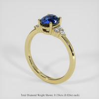 1.67 Ct. Blue Sapphire Ring, 14K Yellow Gold 2