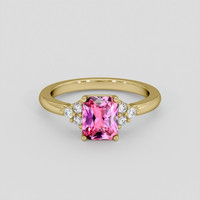 2.03 Ct. Pink Sapphire Ring, 14K Yellow Gold 1