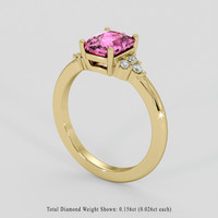 2.03 Ct. Pink Sapphire Ring, 14K Yellow Gold 2