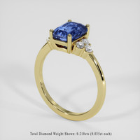 2.63 Ct. Blue Sapphire Ring, 14K Yellow Gold 2
