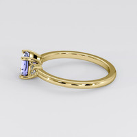 1.00 Ct. Violet Sapphire Ring, 14K Yellow Gold 4