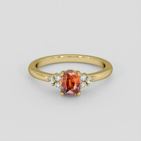 1.12 Ct. Bi Color Sapphire Ring, 14K Yellow Gold 1