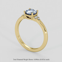 1.00 Ct. Bi Color / Parti Sapphire Ring, 14K Yellow Gold 2