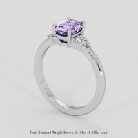 1.40 Ct. Bluish Purple Sapphire Ring, 14K Yellow Gold 2