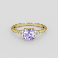 1.52 Ct. Purple Sapphire Ring, 14K Yellow Gold 1