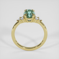 2.50 Ct. Bluish Green Sapphire Ring, 14K Yellow Gold 3