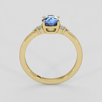0.97 Ct. Blue Sapphire Ring, 14K Yellow Gold 3