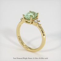 1.74 Ct. Green Sapphire Ring, 14K Yellow Gold 2