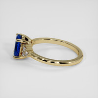 1.19 Ct. Blue Sapphire Ring, 14K Yellow Gold 4