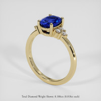 1.21 Ct. Blue Sapphire Ring, 14K Yellow Gold 2