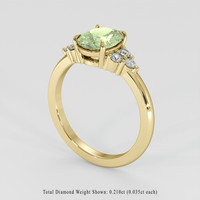 1.87 Ct. Yellowish Green Sapphire Ring, 14K Yellow Gold 2