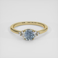 1.33 Ct. Greyish Blue Sapphire Ring, 14K Yellow Gold 1