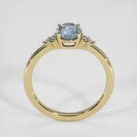 1.33 Ct. Greyish Blue Sapphire Ring, 14K Yellow Gold 3
