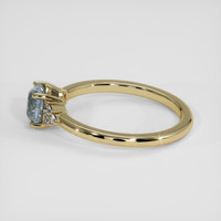 1.33 Ct. Greyish Blue Sapphire Ring, 14K Yellow Gold 4
