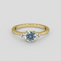 1.25 Ct. Bluish Green Sapphire Ring, 14K Yellow Gold 1