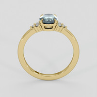 1.25 Ct. Bluish Green Sapphire Ring, 14K Yellow Gold 3
