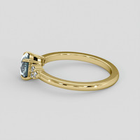 1.25 Ct. Bluish Green Sapphire Ring, 14K Yellow Gold 4