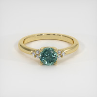 0.75 Ct. Sapphire Ring, 14K Yellow Gold 1