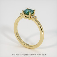 0.75 Ct. Sapphire Ring, 14K Yellow Gold 2