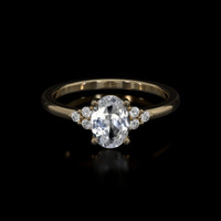 0.92 Ct. Sapphire Ring, 14K Yellow Gold 1