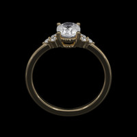0.92 Ct. Sapphire Ring, 14K Yellow Gold 3