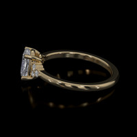 0.92 Ct. Sapphire Ring, 14K Yellow Gold 4
