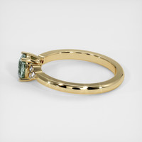 0.67 Ct. Green Sapphire Ring, 14K Yellow Gold 4