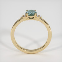 0.64 Ct. Bluish Green Sapphire Ring, 14K Yellow Gold 3