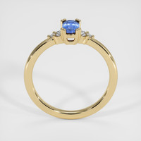 0.55 Ct. Blue Sapphire Ring, 18K Yellow Gold 3