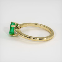 0.93 Ct. Emerald Ring, 18K Yellow Gold 4