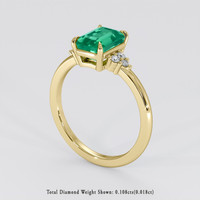 1.64 Ct. Emerald Ring, 18K Yellow Gold 2