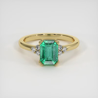 1.83 Ct. Emerald Ring, 18K Yellow Gold 1