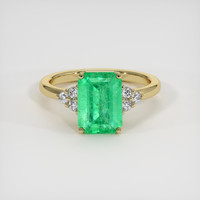 3.07 Ct. Emerald Ring, 18K Yellow Gold 1