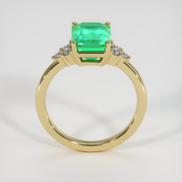3.07 Ct. Emerald Ring, 18K Yellow Gold 3