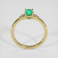 0.67 Ct. Emerald Ring, 18K Yellow Gold 3