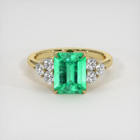 2.62 Ct. Emerald Ring, 18K Yellow Gold 1