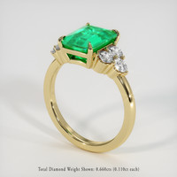 2.62 Ct. Emerald Ring, 18K Yellow Gold 2