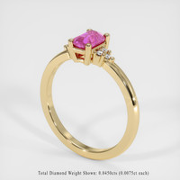 0.68 Ct. Sapphire Ring, 18K Yellow Gold 2