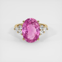 6.38 Ct. Sapphire Ring, 18K Yellow Gold 1