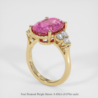 6.38 Ct. Sapphire Ring, 18K Yellow Gold 2
