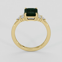 2.00 Ct. Bluish Green Sapphire Ring, 18K Yellow Gold 3