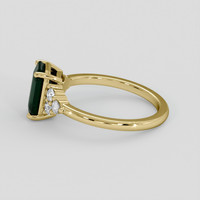 2.00 Ct. Bluish Green Sapphire Ring, 18K Yellow Gold 4