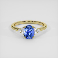 1.53 Ct. Blue Sapphire Ring, 18K Yellow Gold 1