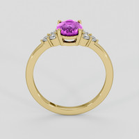 2.05 Ct. Pinkish Purple Sapphire Ring, 18K Yellow Gold 3
