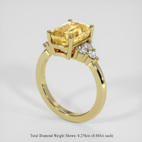 3.53 Ct. Yellow Sapphire Ring, 18K Yellow Gold 2