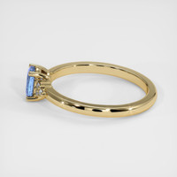 0.60 Ct. Blue Sapphire Ring, 18K Yellow Gold 4